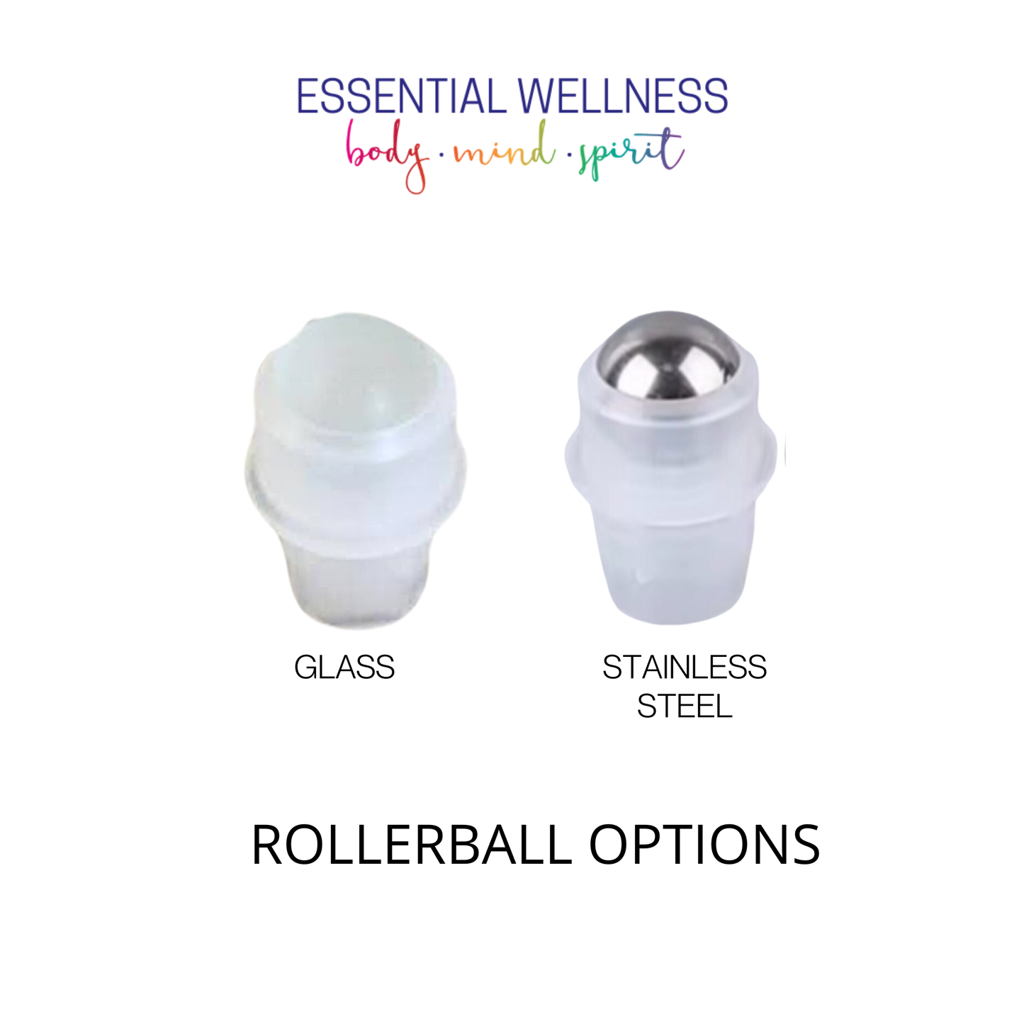 CLASSIC BLACK 10ml Roller - Choice of Cap Color & Rollerball